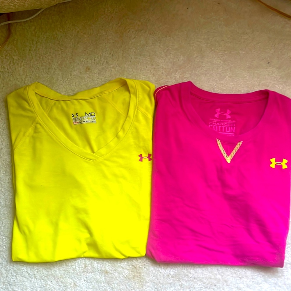 2/$9-UNDER ARMORE T-Shirts, Size: Youth M